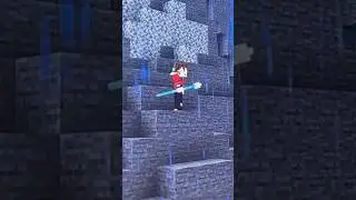 S&aring;nn her hopper man uti vannet med en trefork enchantment b&oslash;lge ||| #minecraft#minecraftshorts