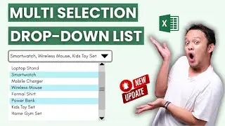 Multi Selection Dropdown in Excel | How to create a multiselect drop-down list in excel