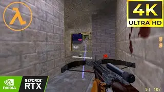 [4K] Nostalgia l Half-Life 1 - Crossfire Map - Multiplayer Gameplay (No Commentary.)