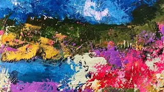 EASY Acrylic Painting Technique On Canvas/ Colorful Abstract Painting