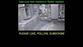 Coke oven pusher machine | Ram machine | Coke oven door opening | Coke oven battery #shorts