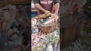 Fish cutting skills /live fish @ Kala rahu best to eat Gujranwala