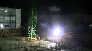 Beton Glätten mit dem Flügelglätter in München in der Nähe München Donnersbergerbrücke