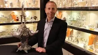 Spanish Silver Flower Basket/Centrepiece - Antique Circa 1860 - AC Silver (A2902)