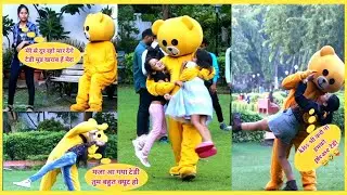 🔥 Teddy Bear Funny Pranks ~😍~ Teddy Bear Prank On Cute Girls 😍 Irritating People#Shorts#Viral#Funny