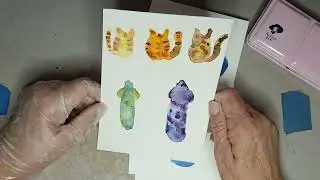 A spatter of watercolor paints 