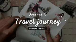 🏕️ Travel journey theme 🎀💐 | Scrapbooking with me | ASMR - Aesthetic | Satisfying