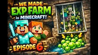 Building a Zombie XP Farm in Minecraft || Survived My First Nether Trip! Minecraft ||