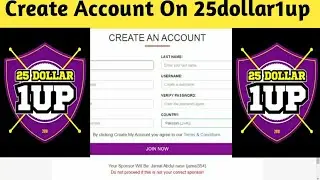 How To Create Account 25Dollar1up In Urdu Hindi