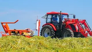 Jedyna taka owijarka w Polsce! Zielone Żniwa Jęczmienia na Kiszonkę!  2X Zetor, Claas, Parmiter
