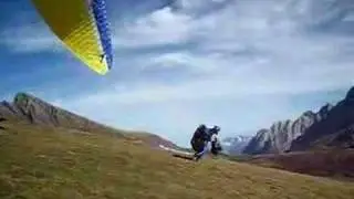 Missgl&uuml;ckter Paragliding Start