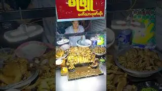 NIGHT MARKET IN YANGON - Pork Stick📍17th Street Chinatown #nightmarket #chinatown #yangon #myanmar