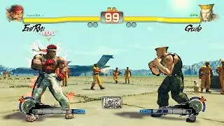 Злой Рю против Гайла (самый сложный уровень) Street Fighter 4. | Эпическая битва