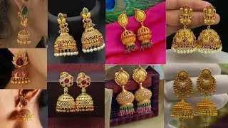 Wedding Gold Jhumka Design//Heavy Gold Jhumka Design//Gold Jhumka Design//Light Weight Gold Jhumka