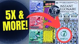 5X & MORE! 💰 Snow Much Fun, Wild 7s, and Instant Millionaire Lottery Scratch Off Tickets! 🔥