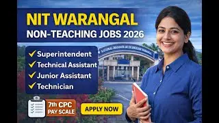 Warangal Non-Teaching Recruitment 2026NIT Warangal jobs