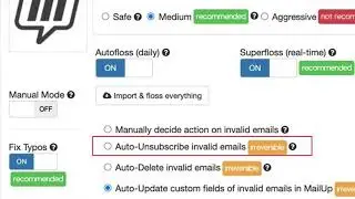 MailUp email verification options