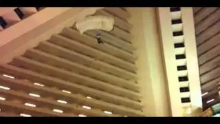 Viral Video UK: Ex Presidents Base Jump inside casino! Never been done before!