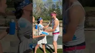 CUTE & FUN gender reveal idea😍💗💙 #shorts #couples