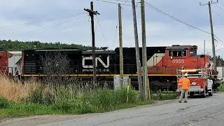 A Local Freight Train Hits The Loud K5LLA Horn In Sudbury Junction, CN L59831 26