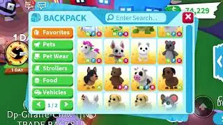 Trading in a super rich adopt me server!!!