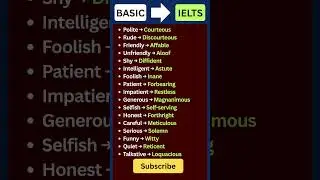 Basic to Advanced Vocabulary | Powerful Word Upgrades for IELTS Band 9 #ieltspreparation #ieltsvocab