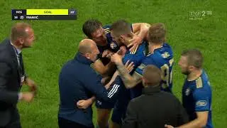 UEFA Champions League. B. Franjic goal (Legia 0:1 Dinamo Zagreb)