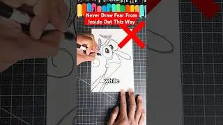 Never Draw Fear THIS Way! 😡 Inside Out #shorts #art #insideout2
