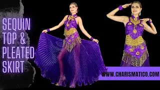 CHARISMATICO Perfectly Purple Mediterranean Nights Belly Dancing Sequin Dress