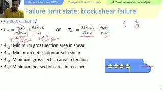 Steel Design - 4.3 Block Shear Failure in Tension Members