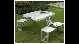 Outdoor Portable Folding Camp Suitcase Picnic Table | MS Mart