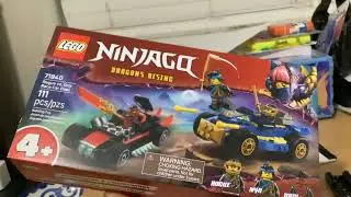 Lego unboxing :  Lego Ninjago ￼dragons rising ￼ rogue and drix car race Duol set part 1￼￼