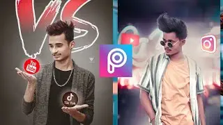 Social Media Instragram Viral Photo Editing In PICSART | Picsart Social Networking manipulation