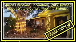 &lrm;Quntis 83ft 1000 LEDs Christmas String Lights Waterproof Clear Wire Warm White 8 Modes QUICK REVIEW