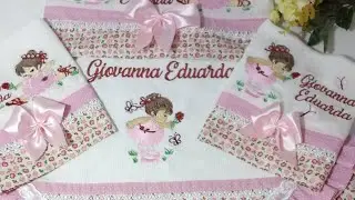 Pap Completo!!Fralda de boca dupla\biquinho de crochê\acabamento straz