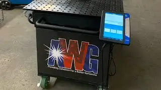 Cobot welding cart from AWG with Yaskawa robot