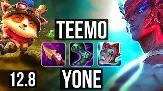 TEEMO vs YONE (TOP) | 8 solo kills, 1.5M mastery, Legendary, 17/3/7, 500+ games | BR Master | 12.8