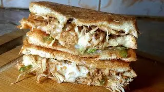 Chicken Cheese Sandwich | Creamy Cheesy Club Style Sandwich | Easy Iftar & Snack Recipe