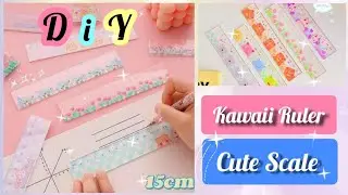 How to make kawaii ruler at home without transparent sheet | DIY-cute mini scale | Paper Craft Ideas
