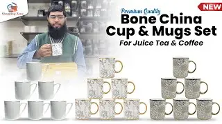 Premium Quality Bone China Cups & Mugs Set | Luxury Mug Set for Home & Gifting #shoppingzonespk