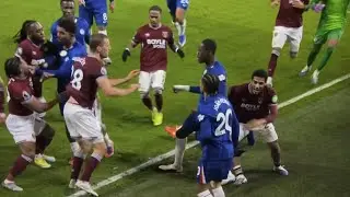 Adama Traor&eacute; vs Jo&atilde;o Pedro HUGE Fight | Chelsea Vs West Ham