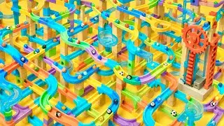 Marble Run Multi-Level Parking Loop ASMR satisfying marble race Race ASMR Rollercoaster
