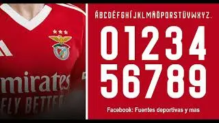 Tipografia Benfica UCL 2024 - 2025 free download Benfica UCL Font 2024 Fonte Champions League 2024
