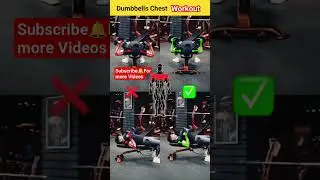 Dumbbell chest workout with bench | Dumbbell chest fly #gym #shorts #youtubeshorts #trending