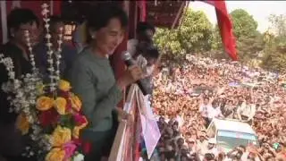 Suu Kyi promises Myanmar rights as she runs for parliament