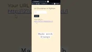 URL shortener in python! (easy) 🔥🔥 | #shorts