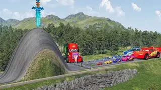 Big & Small McQueen & Police Car vs Zombie Mack  BeamNG.drive