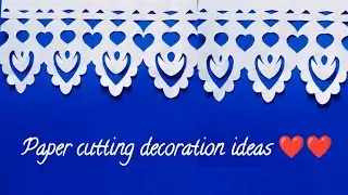 Paper cutting decoration ideas 🍁 Easy  Paper cutting design for beginner's ✂️ school Craft ideas.. 