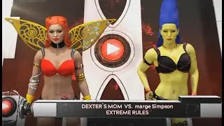 Bikini IronMan Submission - Dexters Mom Vs Marge Simpsons #wwe2k24 #wrestling #wwe2k23 #wwe2k25