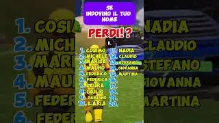 INDOVINO il Tuo NOME⁉️🙃🙉#memes #challenge #quiz #test #name #youtubeshorts #shorts